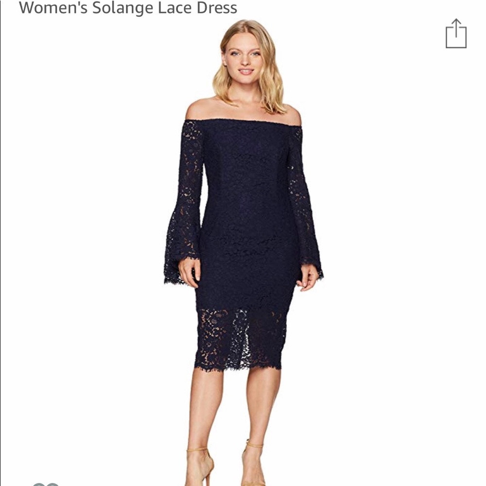 Bardot Solange lace dress size medium. Navy